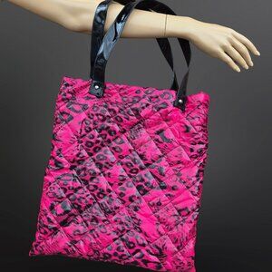 Y2K Hot Pink Black Leopard Print Shoulder Bag tote Emo Scene Trashy Mcbling